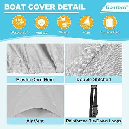 Trailerable 900D Waterproof Boat Cover