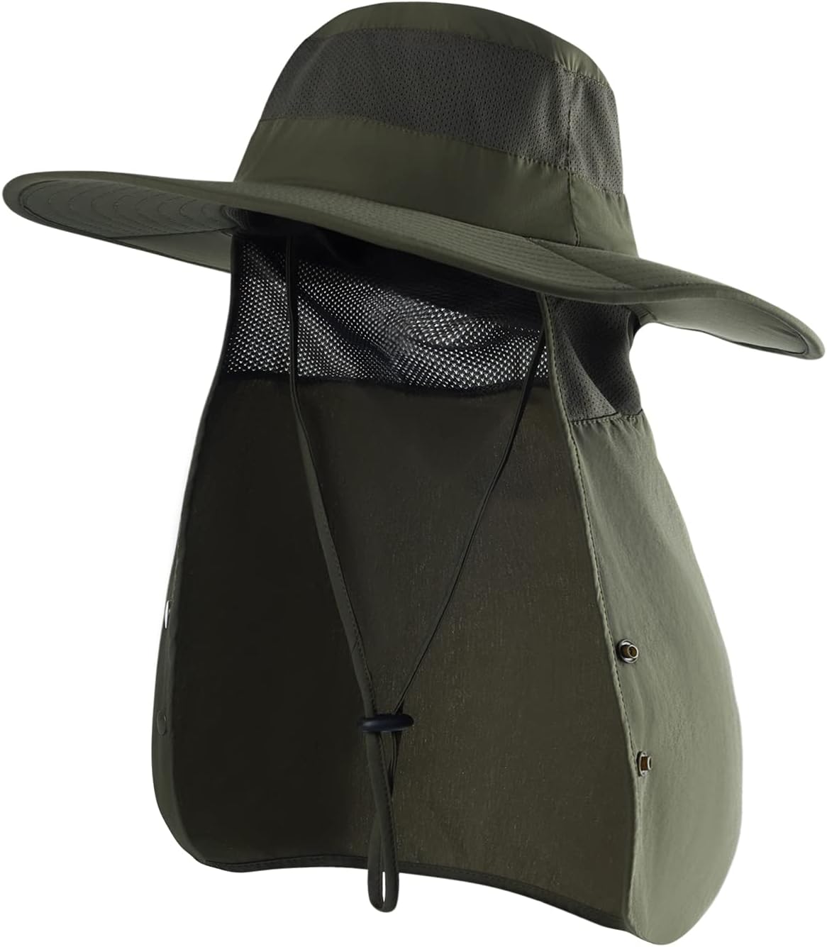 Fishing Hat with Neck Flap & Mesh Ventilation