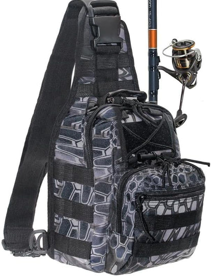 Fishing Sling Backpack with Rod Holder – Ultimate Fly Fishing Tackle Bag