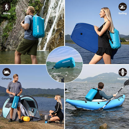 MARCHWAY Floating Waterproof Dry Bag Backpack – 10L Ultimate Gear Protection for Kayaking, Boating, Camping & More