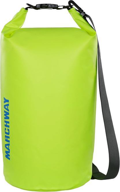 MARCHWAY Floating Waterproof Dry Bag Backpack – 10L Ultimate Gear Protection for Kayaking, Boating, Camping & More