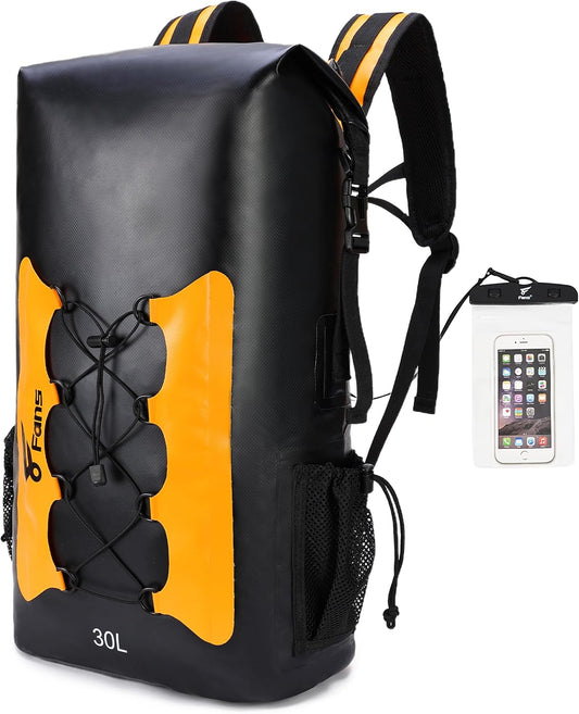 8 Fans Waterproof Floating Backpack – 30L Dry Bag with Phone Case