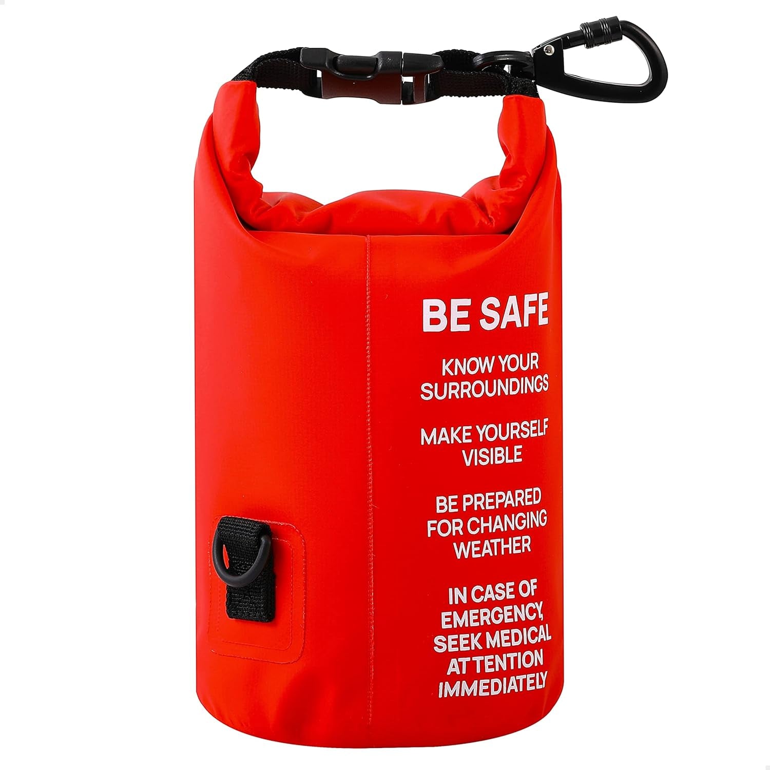 Breakwater Supply™ Waterproof First Aid Kit Dry Bag Bug Out Bag Preloaded with Emergency Survival Prepper Supplies for Boating, Camping, Fishing + Carabiner, Floating, Reflective, AFAK/IFAK Trauma Kit