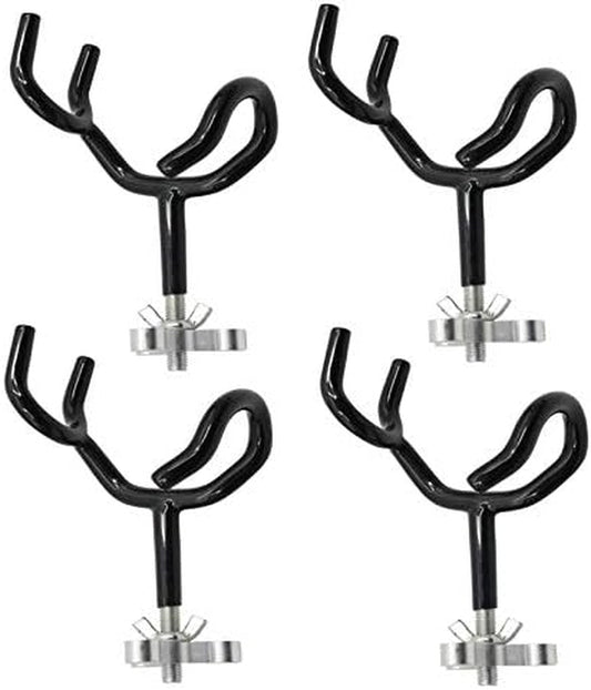 4PCS Sure Grip Steel 20° Angle Fishing Rod Holders with Mounting Base