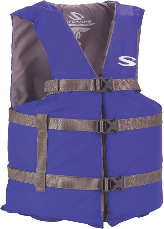 Adult Classic Series Life Vest, USCG Approved Type III Life Jacket with Standard & Oversized Fits, Great for Boating, Swimming, Watersports, & More