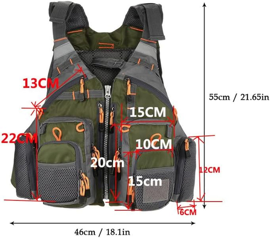 JKSPORTS Fly Fishing Vest & Safety Life Jacket