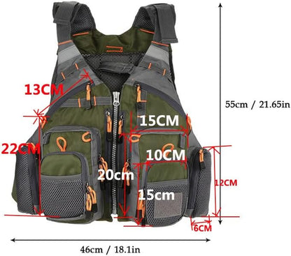 JKSPORTS Fly Fishing Vest & Safety Life Jacket