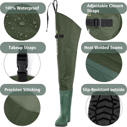 Waterproof Hip Waders for Fishing & Hunting